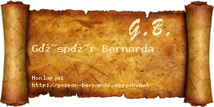 Gáspár Bernarda névjegykártya